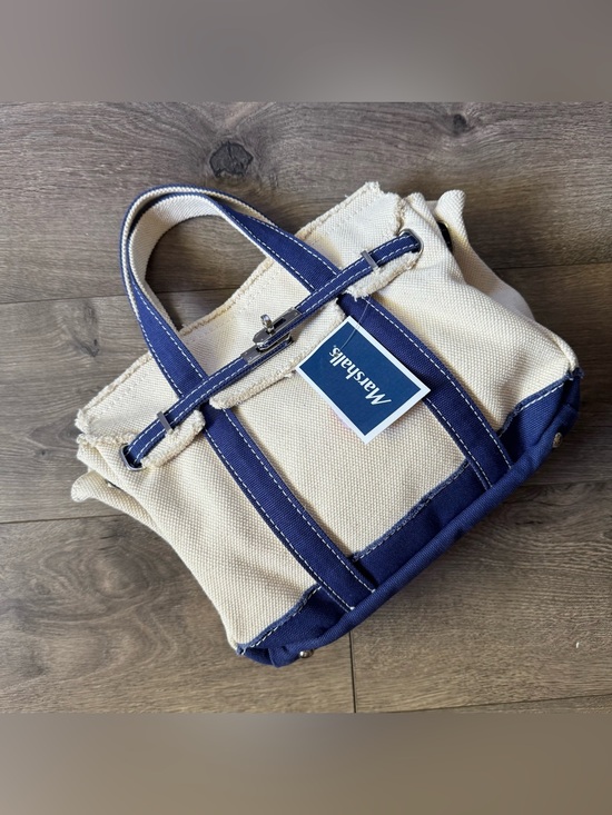 Marshalls Handbags - Sunwin Women's navy blue Cotton Canvas mini Tote Handbag ☁️💙